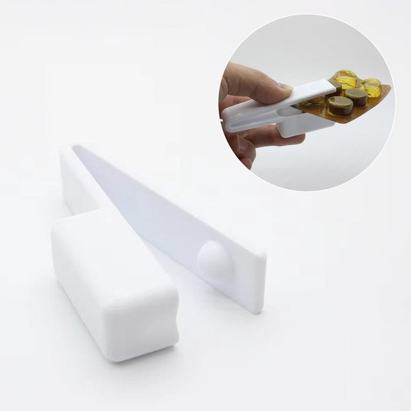 Portable Pill Remover for Blister Packs,Pill Press Tool with Storage Box, Easy Push Pills Dispenser for Elderly, Disabled - Image 2